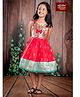 Bhartiya Paridhan Silk Woven Sleeveless Ethnic Dress With Floral Print -  Red