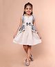 PINK MERMAID Cotton Knit Sleeveless Solid Dress With Leopard Printed Shrug & Belt - Cream
