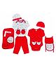 My Tiny Wear 14 pcs Full Sleeves New Born Baby Cotton Clothing Set - Red