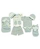 My Tiny Wear 14 pcs Half Sleeves New Born Baby Cotton Clothing Set - Light Grey