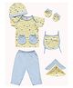 My Tiny Wear 8 pcs Half Sleeves New Born Baby Cotton Clothing Set  - Yellow