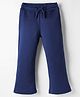 Kookie Kids knit Full Length Solid Lounge Pant - Navy Blue