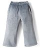 Babyhug Velour Knit Full Length Fleece & Woollen Solid Colour Pant - Grey