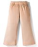 Babyhug Velour Knit Full Length Solid Colour Fleece & Woollen Pant - Beige