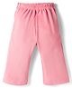 Babyhug Velour Knit Full Length Solid Colour Flared Fleece & Woollen Pant - Pink