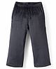 Babyhug Velour Knit Full Length Solid Colour Fleece & Woollen Pant - Black