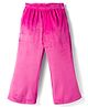 Babyhug Velour Knit Full Length Flared Solid Colour Fleece & Woollen Pant - Magenta