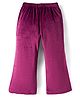 Babyhug Velour Knit Full Length Flared Solid Colour Fleece & Woollen Pant - Wine