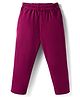 Babyhug Velour Knit Full Length Solid Colour Fleece & Woollen Pant - Maroon