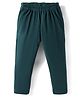 Babyhug Velour Knit Full Length Solid Colour Fleece & Woollen Pant - Dark Green