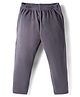 Babyhug Velour Knit Full Length Solid Colour Fleece & Woollen Pant - Grey