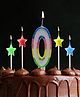 Funcart Birthday Multicolor Star Cake Topper Candle - Pack of 5