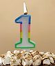 Funcart Number 1 Colorful Cake Topper Candle - Multicolor