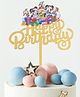 Funcart Arcylic Mickey & Friends Happy Birthday Cake Topper  - Golden