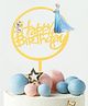 Funcart Frozen Acrylic Happy Birthday Cake Topper - Golden