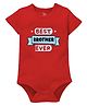 Zeezeezoo 100% Cotton Knit Rakshabandhan Theme Half Sleeves Best Brother Ever Text Printed Onesie - Red