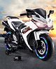 Battery Operated Ride On Bike With Music And Lights - White