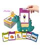 AKN TOYS CARD READER DINO SHAPE Flash Cards for Kids Talking English Words Flash Cards Toy - 112 pcs Card (COLOUR MAY VARY)