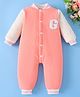 Mark & Mia Cotton Full Sleeves Winter Wear Romper with G Patch - Pink