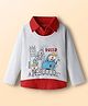 Babyhug 100% Cotton Knit Full Sleeves Mock Twofer T-Shirt with Construction Print - Light Grey