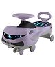 JoyRide SPORTS DLX Light-Up Magic Car Easy Glide Ride-On Toy for Kids  LED Lights, Music & 360° Swivel Wheels Push Swing Car for Indoor Outdoor Fun - Purple