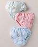 Zero Interlock Knit Bloomers With Animal Print Pack Of 3 - Peach Aqua & Mint