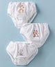Zero Interlock Knit Panties with Rainbow Butterfly & Floral Print Pack of 3 - White