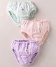 Zero Interlock Knit Panties with Animal Print Pack of 3 - LIlac Sea Green & Light Peach
