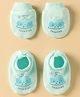 Simply Interlock Mittens & Booties Set with Charming Print - Aqua Blue