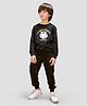 TRESNOVA Cotton Knit Full Sleeves Tiger Printed Antimicrobial Tee & Joggers Set - Black