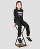 TRESNOVA Cotton Knit Full Sleeves Hello Follow Rules Unfollow Breaker Text Printed Tee & Joggers - Black