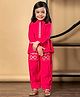 READIPRINT Silk Woven Full Sleeves Ethnic Embroidered Kurti With Coordinating Patiala Set - Pink