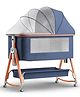 BAYBEE 3-in-1 Baby Crib Cot with Rocker & Storage (LullaNest Pro Blue)