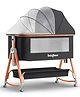 BAYBEE 3-in-1 Baby Crib Cot with Rocker & Storage (Black)