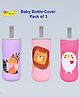 Joy Buzz Adjustable Reusable Baby Feeding Bottle Cover Sleeves Suitable For 120ml 150ml 180ml 200ml Slim Neck Feeding Milk/Water Glass Feeder Bottles-(Pack of 3)-Multicolor