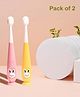 Joy Buzz Baby Soft Bristles Suction Cup Base Bunny Design Teeth Manual Toothbrush BPA Free For Kids  (Pack of 2)