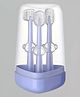 Joy Buzz Baby Toothbrush 3 in 1 Set Tongue Cleaner + U Shape Toothbrush + Toothbrush - Purple