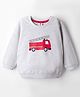 ToffyHouse Knitted Full Sleeves T-Shirt With Vehicle Print - Grey