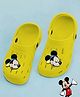 Yellow Bee Disney Mickey Mouse Featuring Solid Perforated Clogs With Charms - Yellow