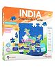 Popcorn Games & Puzzles India Map Puzzle for Kids with 100 Flash Cards | Indian Flag Puzzle | Educational Toy for Learning | Ideal Gift for Children