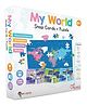 Popcorn Games & Puzzles World Map Puzzle with 100 Flash Cards | Learn Continents, Countries & Oceans | Geography Game for Kids