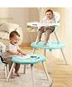 R for Rabbit 3-in-1 Convertible Kids Feeding Cum High Chair Compact Fold|Dual Meal Trays|Travel Friendly|BPA Free Anti-Slip Seat - Sea Green & Cream