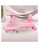 R for Rabbit Iya Iya Dino Kids Swing Car Twister Panda Car with PU LED Wheels ABEC 7 Bearing Push Ride on Magic Car - Pink