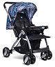 Mee Mee Dream Cruiser Luxury Baby Stroller/Pram | 5 Point Safety Harness, One Hand Fold | Adjustable Seat, Canopy & Footrest | Fully Rotating Wheels for 0-3 Yrs (Dark Blue)