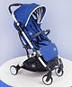 Mee Mee Baby Pram Premium Airport Stroller | Adjustable and Removable Canopy, One Press Compact Fold, Easy To Carry in Hand | 5 Point Safety Harness (Blue)