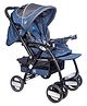 Mee Mee Advanced Baby Stroller for 0 to 3 Years | 5-Point Safety Belt and Thick Cushion Seat | Comfortable Seating with 3 Level Adjustable Seat & Large Canopy, Reversible Soft Foam Handle (Dark Blue)