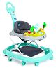 Mee Mee Baby Activity Walker for 6-18 Months| 3 Level Adjustable Height, 360 Wheels, Cushioned with Detachable Musical Toy Bar | Parental Push Handle, Anti-Rollover Folding Walker Upto 15kg (Grey)