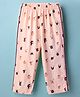 Tango Single Jersey Knit Full Length Pajama with Alphabet Print - Peach