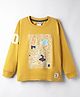 Taeko Looper Knit Full Sleeves T-Shirt with Football Print -Yellow