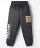 Taeko Single Jersey Knit Lounge Pants Full Length with Tokyo Text Print - Black